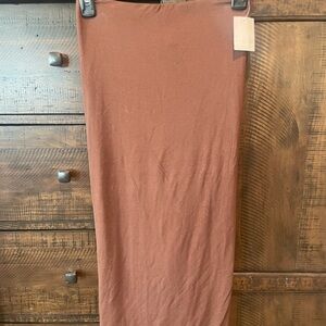 naked wardrobe Rust Brown Maxi Skirt